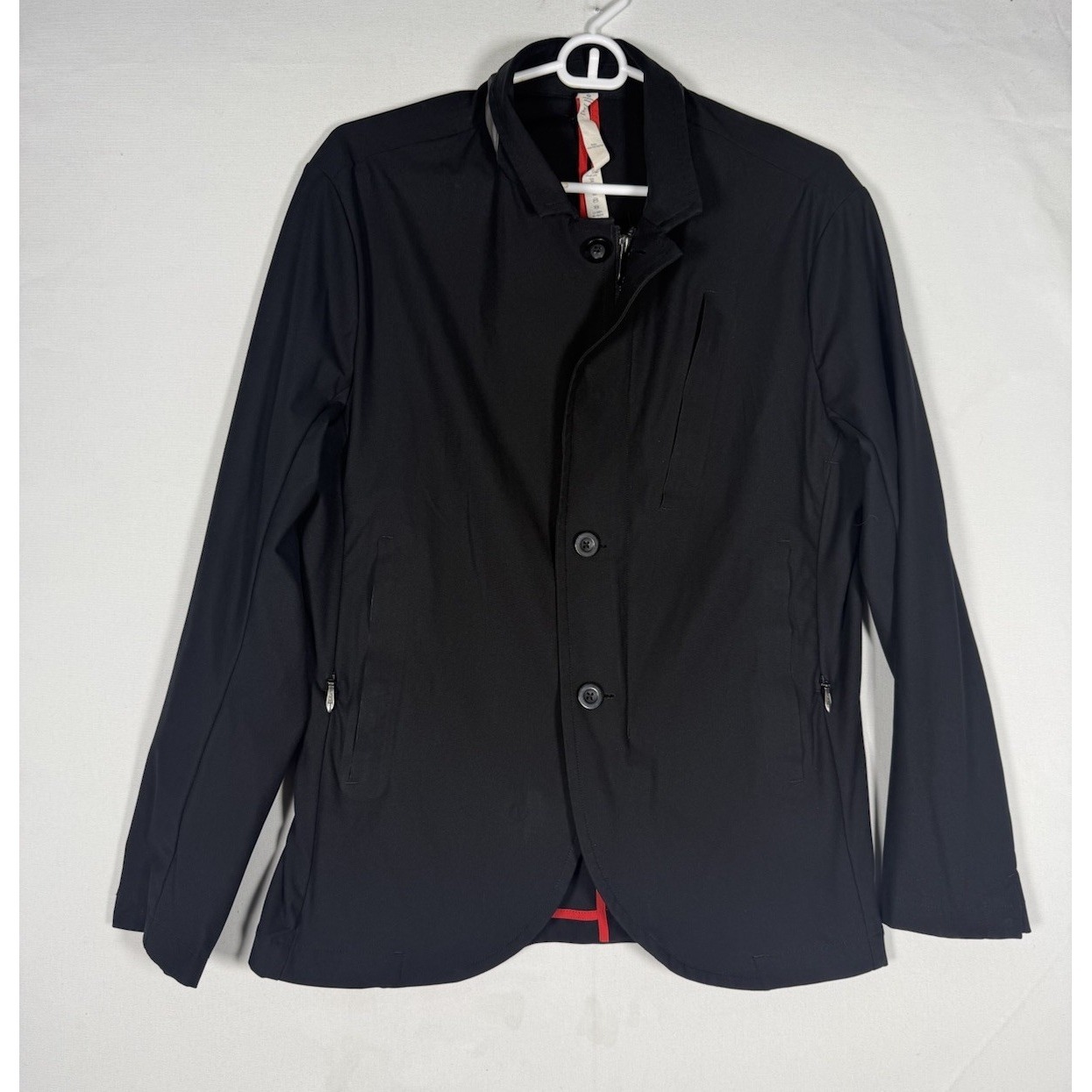 Lululemon Nonstop Blazer Jacket Mens Small Black Warpstreme Zip Business Casual